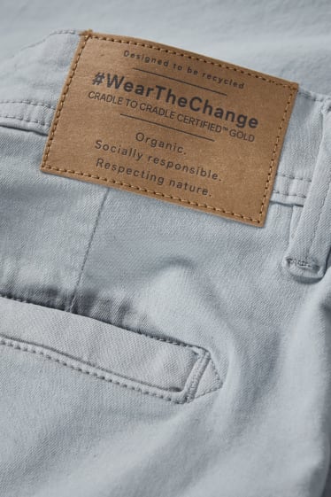 Pánské - Kalhoty chino - relaxed fit - LYCRA® - světle šedá