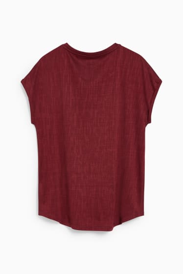 Mujer - Camiseta funcional - running - burdeos