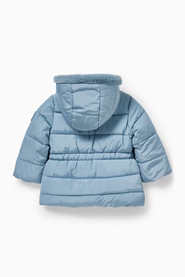 Babies - Baby quilted jacket with hood - light blue