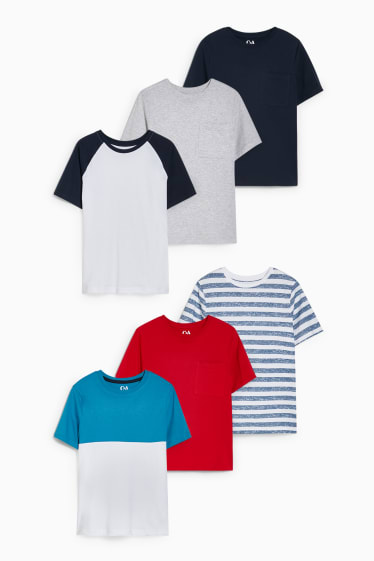 Kinderen - Set van 6 - T-shirt - gekleurd