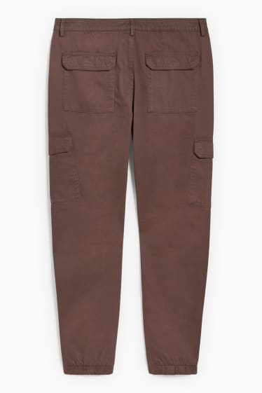 Hombre - CLOCKHOUSE - pantalón cargo - slim fit - marrón oscuro