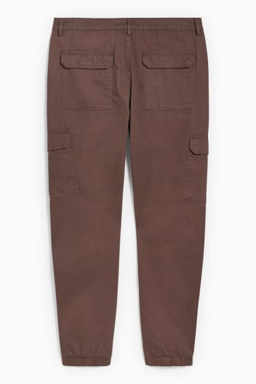 Bărbați - CLOCKHOUSE - pantaloni cargo - slim fit - maro închis