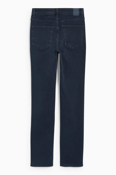 Femmes - Jean coupe droite - high-waist - LYCRA® - jean bleu foncé