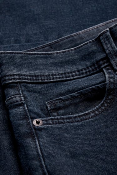 Femmes - Jean coupe droite - high-waist - LYCRA® - jean bleu foncé