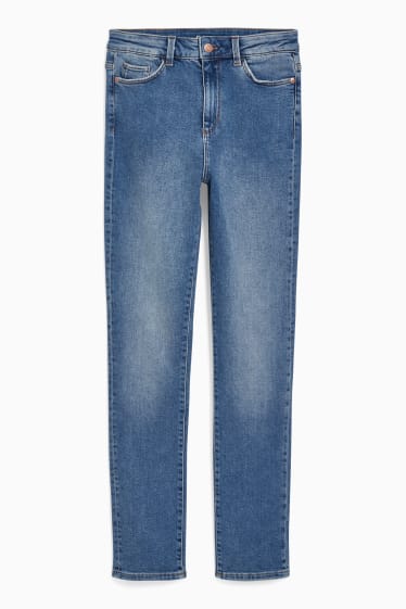 Damen - Slim Jeans - High Waist - jeansblau