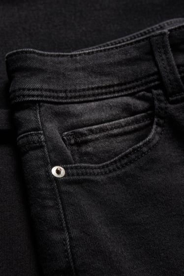 Femmes - Jean coupe droite - high-waist - LYCRA® - jean gris foncé