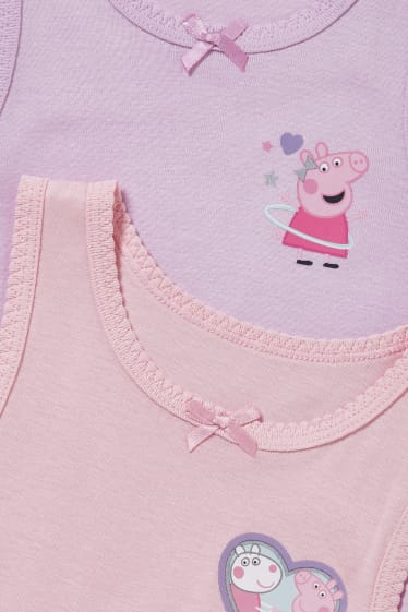 Enfants - Lot de 2 - Peppa Pig - maillot de corps - rose