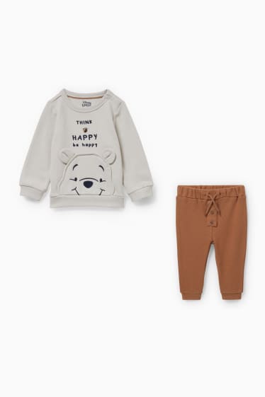 Baby: jongens - Winnie de Poeh - baby-outfit - 2-delig - beige