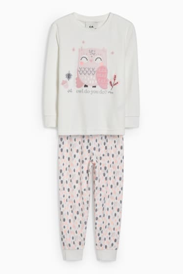 Kinder - Pyjama - 2 teilig - weiß