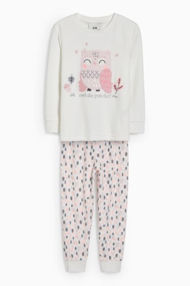 Kinder Mädchen - Pyjama - 2 teilig - weiß