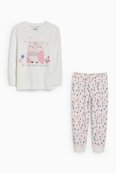 Kinder Mädchen - Pyjama - 2 teilig - weiß