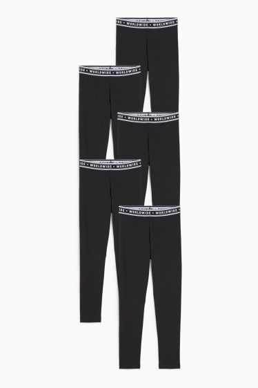 Bambini - Confezione da 5 - leggings - nero