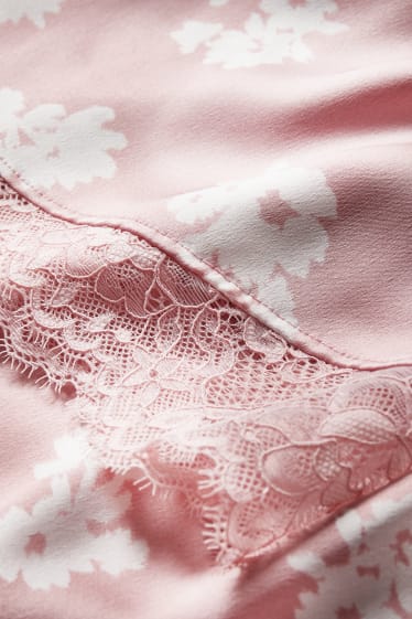 Donna - Boxer - a fiori - rosa