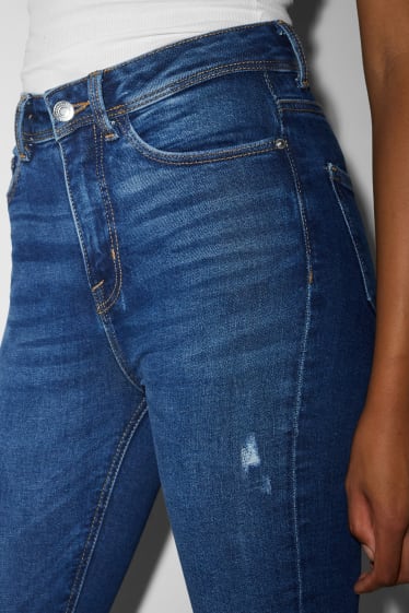 Dámské - CLOCKHOUSE - skinny jeans - super high waist - džíny - modré