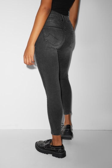 Women - CLOCKHOUSE - skinny jeans - mid-rise waist - LYCRA®  - denim-gray