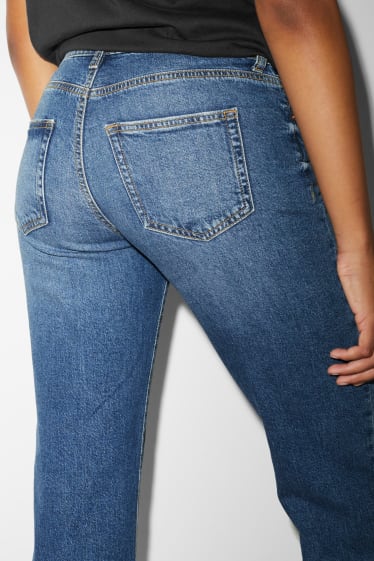 Dames - CLOCKHOUSE - straight jeans - low waist - jeansblauw