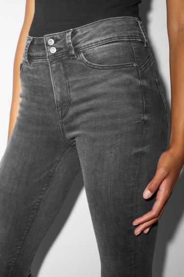 Women - CLOCKHOUSE - skinny jeans - mid-rise waist - LYCRA®  - denim-gray