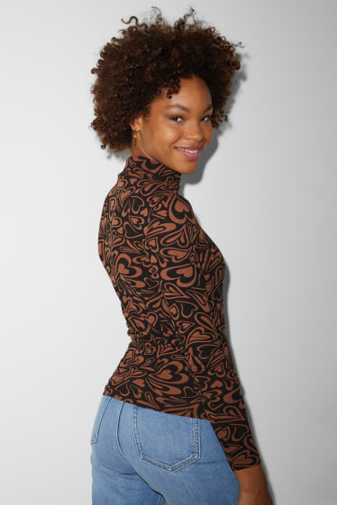 Teens & young adults - CLOCKHOUSE - long sleeve top - patterned - brown