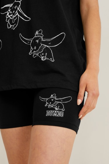 Jóvenes - CLOCKHOUSE- set - camiseta y pantalón de ciclista - 2 piezas - Dumbo - negro