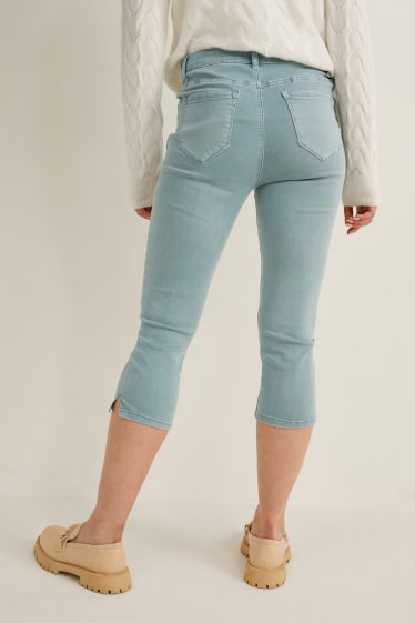 Donna - Pantaloni pinocchietto - vita alta - skinny fit - verde menta