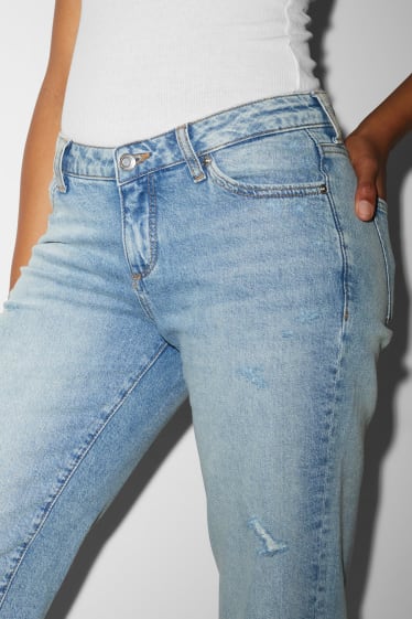Dámské - CLOCKHOUSE - straight jeans - low waist - džíny - světle modré