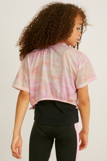 Dětské - Souprava - tričko s krátkým rukávem a top - 2dílná - meruňková