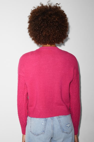 Nastolatki - CLOCKHOUSE - sweter - różowy