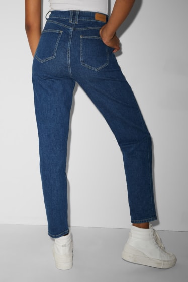 Teens & young adults - CLOCKHOUSE - balloon jeans - high waist - blue denim