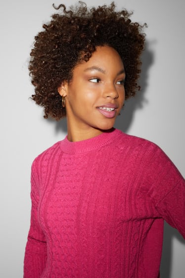 Adolescenți și tineri - CLOCKHOUSE - pulover - roz