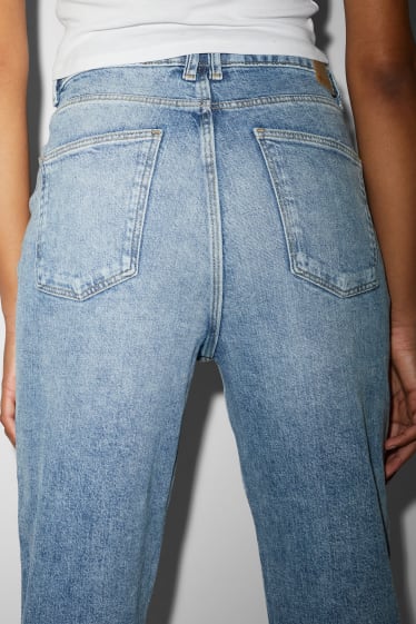 Femei - Mom jeans - talie înaltă - LYCRA® - denim-albastru deschis