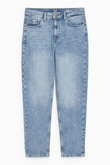 Femei - Mom jeans - talie înaltă - LYCRA® - denim-albastru deschis