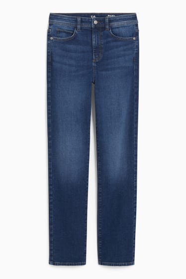 Women - Straight jeans - high waist - LYCRA® - blue denim