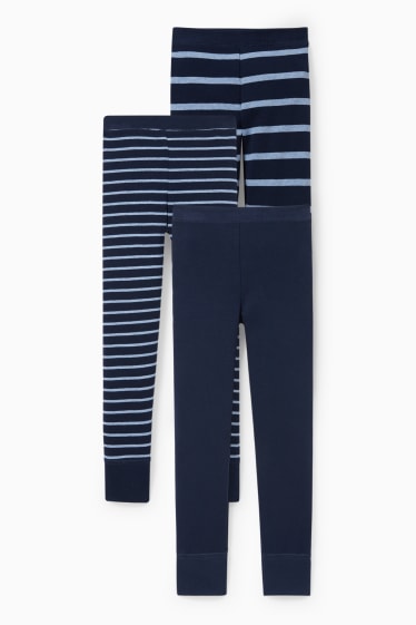 Children - Multipack of 3 - long pants - skinny rib - dark blue