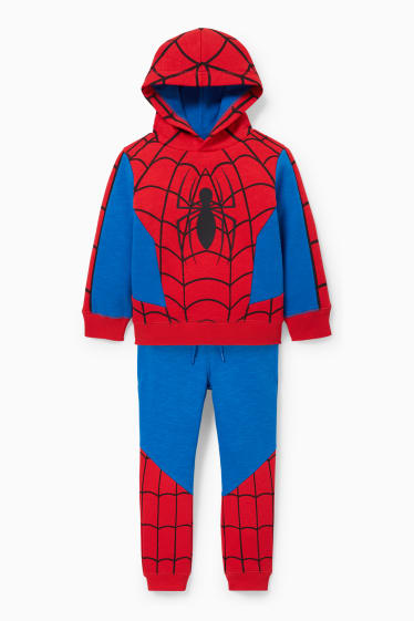 Niños - Spider-Man - set - sudadera con capucha y pantalón de deporte - 2 piezas - rojo