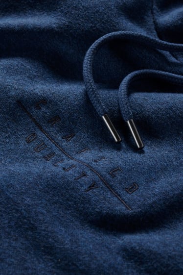 Herren - Hoodie - blau-melange