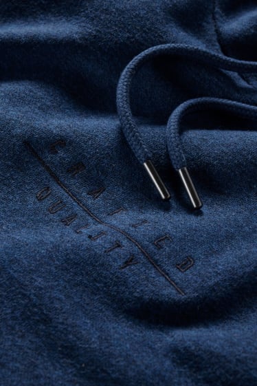 Men - Hoodie  - blue-melange