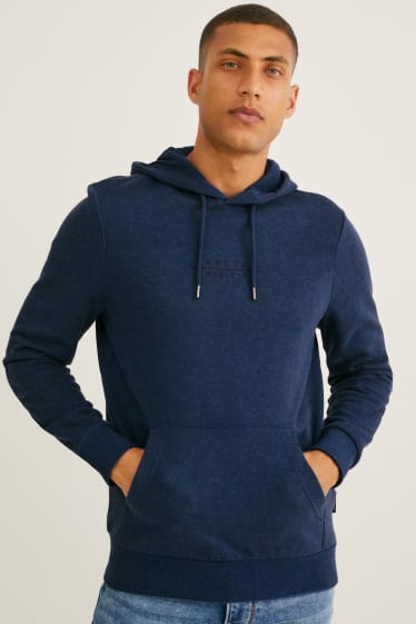 Herren - Hoodie  - blau-melange