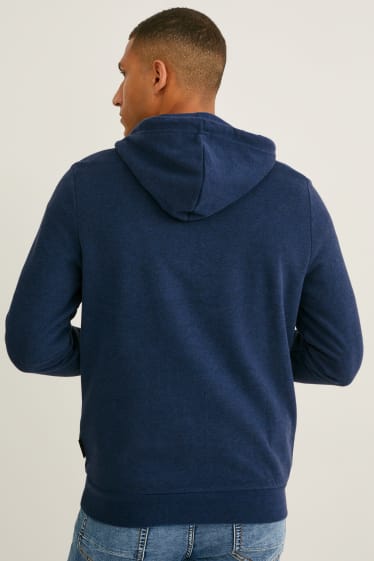 Herren - Hoodie - blau-melange