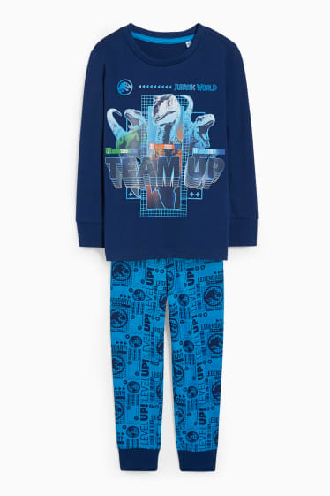 Kinder - Dino - Pyjama - 2 teilig - blau