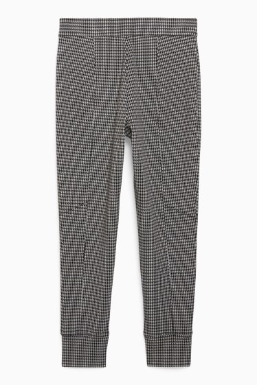 Femei - Pantaloni de trening - în carouri - negru / alb