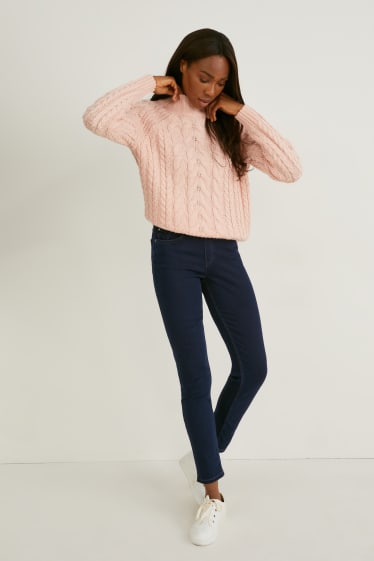 Kobiety - Jegging jeans - średni stan - LYCRA® - dżins-ciemnoniebieski