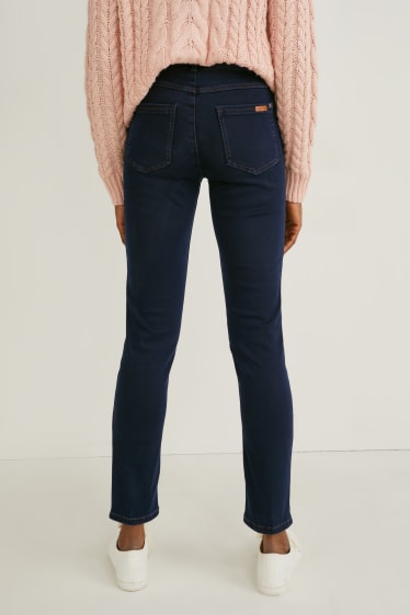 Kobiety - Jegging jeans - średni stan - LYCRA® - dżins-ciemnoniebieski