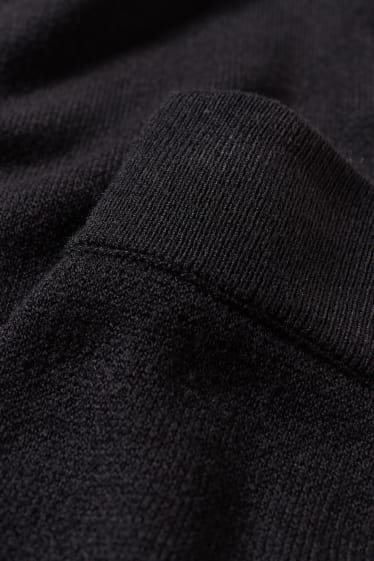 Women - Knitted trousers - comfort fit - black