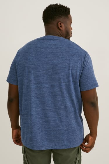 Uomo - T-shirt - blu melange