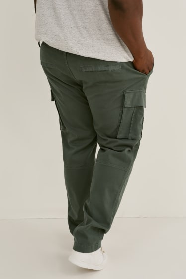 Uomo - Pantaloni cargo - tapered fit - Flex - LYCRA® - verde scuro