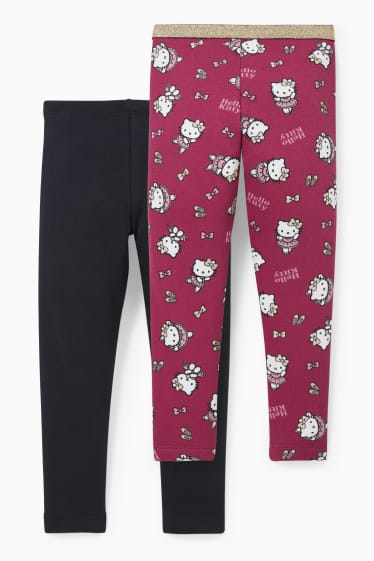 Bambini - Confezione da 2 - Hello Kitty - leggings termici - nero