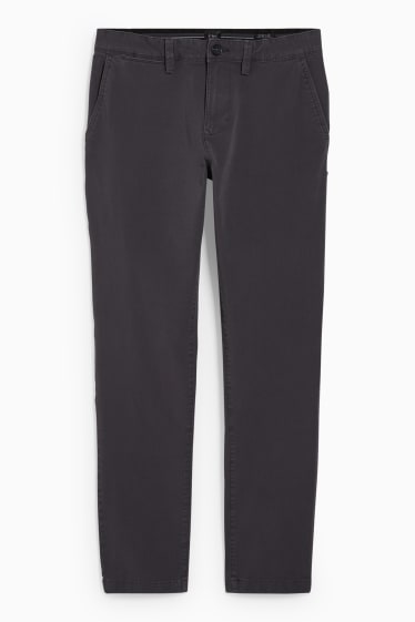 Uomo - Pantaloni chino - slim fit - Flex - LYCRA® - grigio scuro