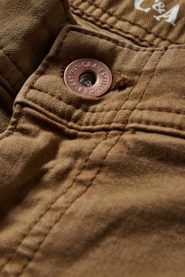 Men - Cargo trousers - tapered fit - khaki