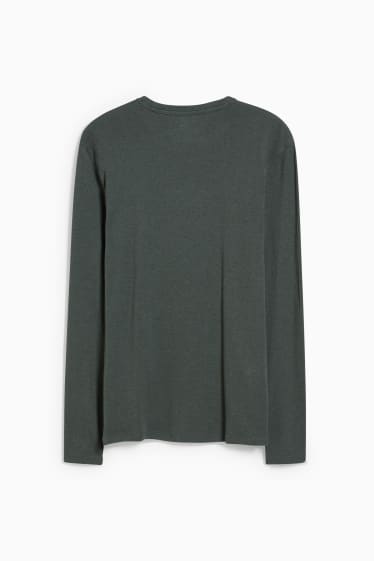 Uomo - Maglia a maniche lunghe - verde scuro