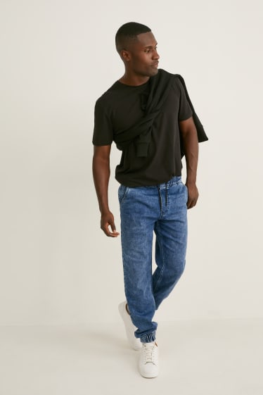 Men - Tapered jeans - Flex jog denim - denim-dark blue